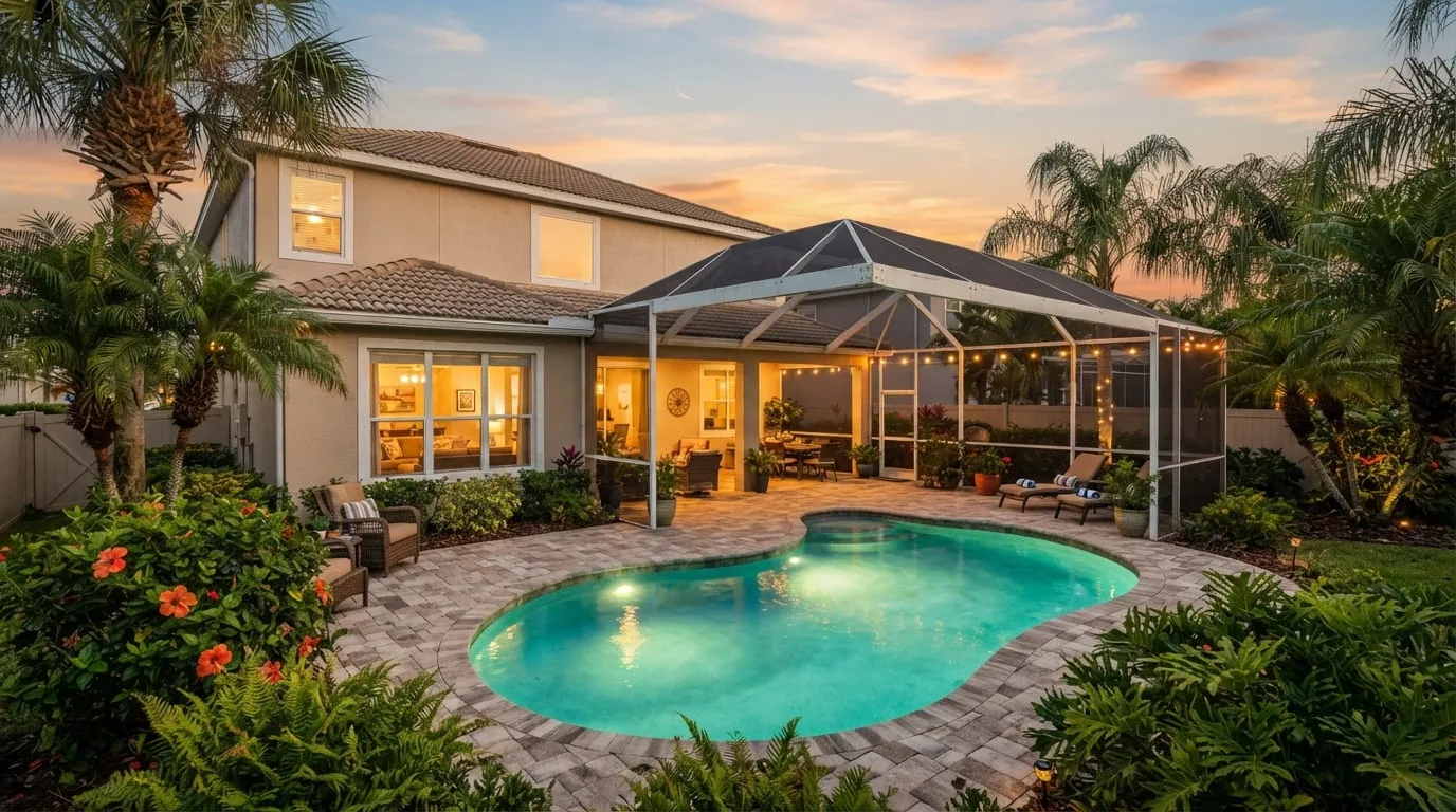 A private Florida vacation home with a screened pool in the Kissimmee area