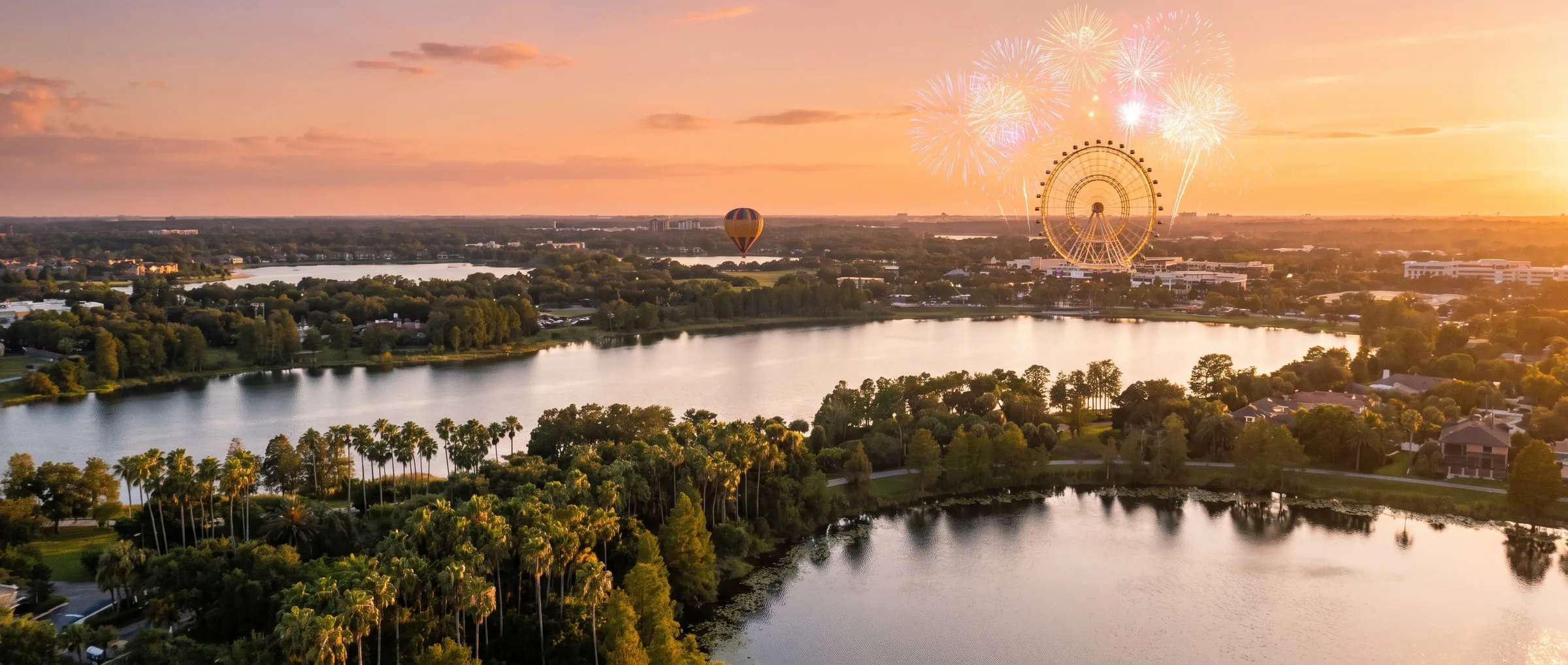 Orlando skyline at golden hour